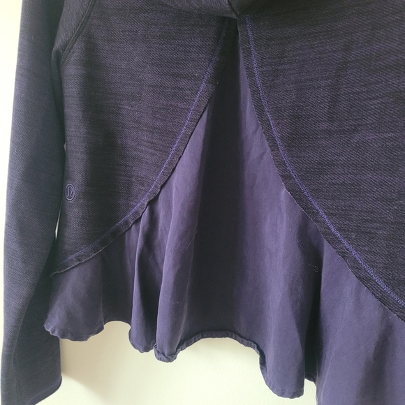 Lululemon Pull Me Over Hoodie Purple‎ Size 4 French Terry Hooded Sweater - Picture 6 of 8